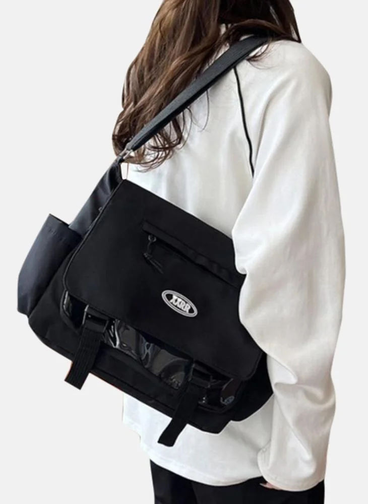 YUNIQEE Black Plain Lifestyle Messenger Bag