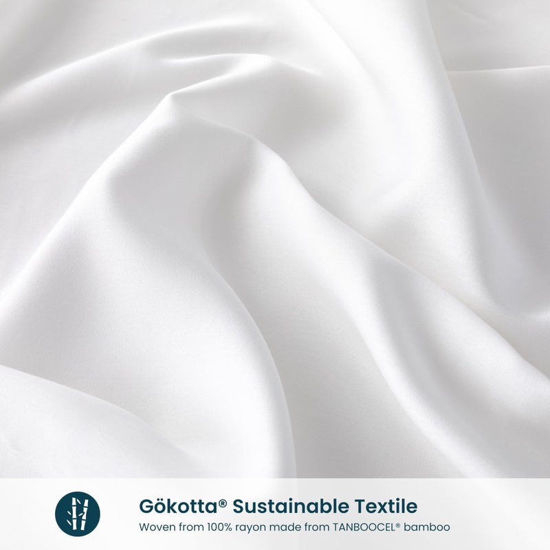 GOKOTTA Soft Pillow Cases King Size Set of 2, Luxury Silky Cooling Pillow Cases for Hot Sleepers, 100% Rayon Made from Bamboo, Envelope Closure and Reversible Pillowcases for Hair and Face(20"*36") - Image 4