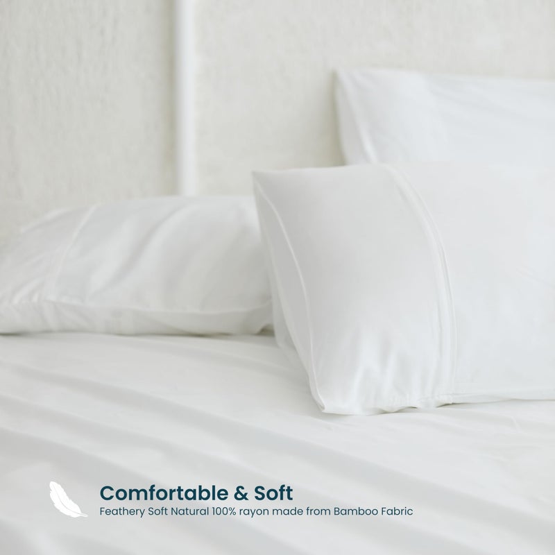 GOKOTTA Soft Pillow Cases King Size Set of 2, Luxury Silky Cooling Pillow Cases for Hot Sleepers, 100% Rayon Made from Bamboo, Envelope Closure and Reversible Pillowcases for Hair and Face(20"*36") - Image 3
