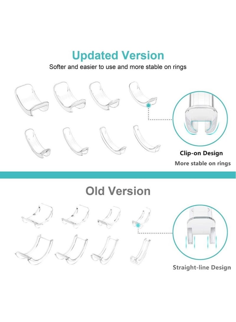 Ring Size Adjuster, Invisible Ring Size Adjuster for Loose Rings with 8 Sizes, Ring Adjuster Fit Any Rings Guard Spacer, Ring Size Reducer Spacer Ring Guard With Wiping Cloth, 8 Pcs - Image 5
