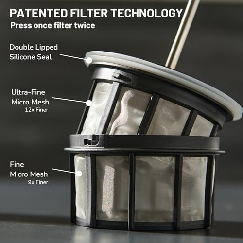 ESPRO P0 Ultralight French Press Coffee Maker for Travel, Vacuum Insulated Stainless Steel, 16 Ounces, Chalk White - Image 3