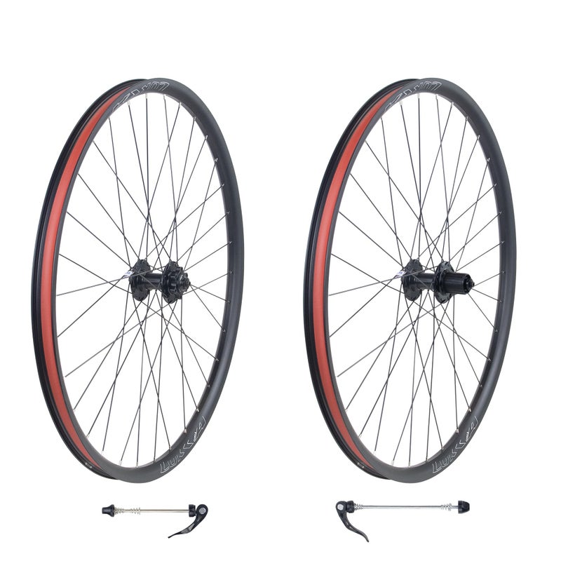 WEEROCK Bike 26 Inch MTB Wheel Set Aluminium Alloy Double Wall Rims for Mountain Bikeï¼Œ Front & Rear Wheelsets with Bearing Hubs for DISC Brake compatibes with 7/8/9/10/11 Speeds Cassette - Image 1
