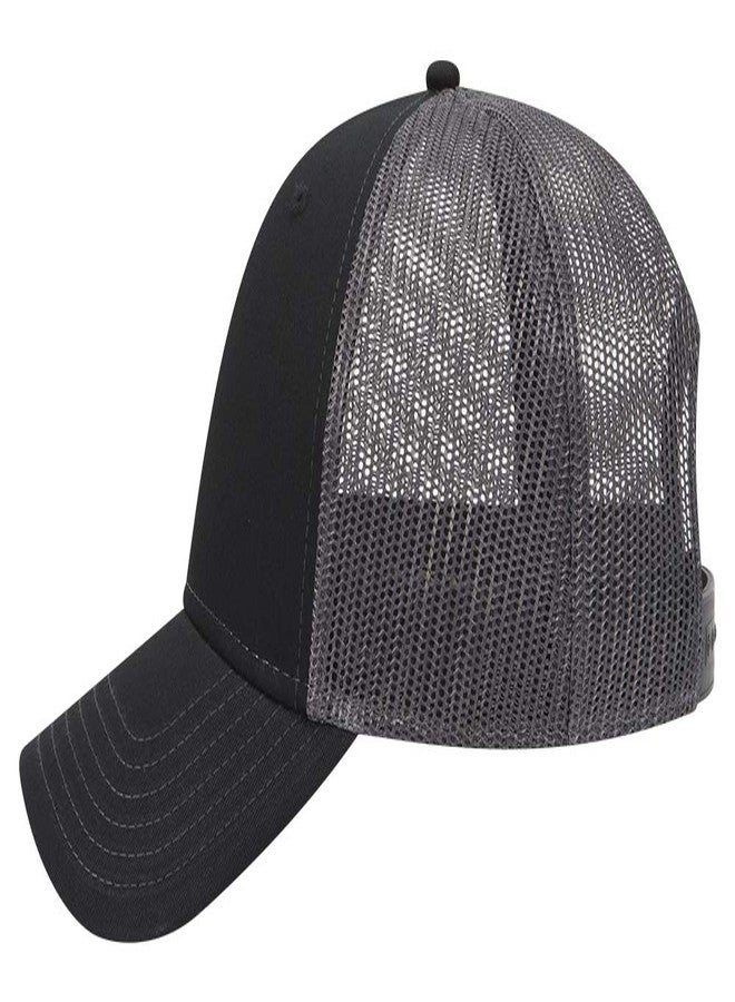 أوتو قبعة OTTO بستة ألواح، منخفضة الارتفاع، بشبكة عمودية متباينة - أسود/أسود/رمادي فاتح - Image 4