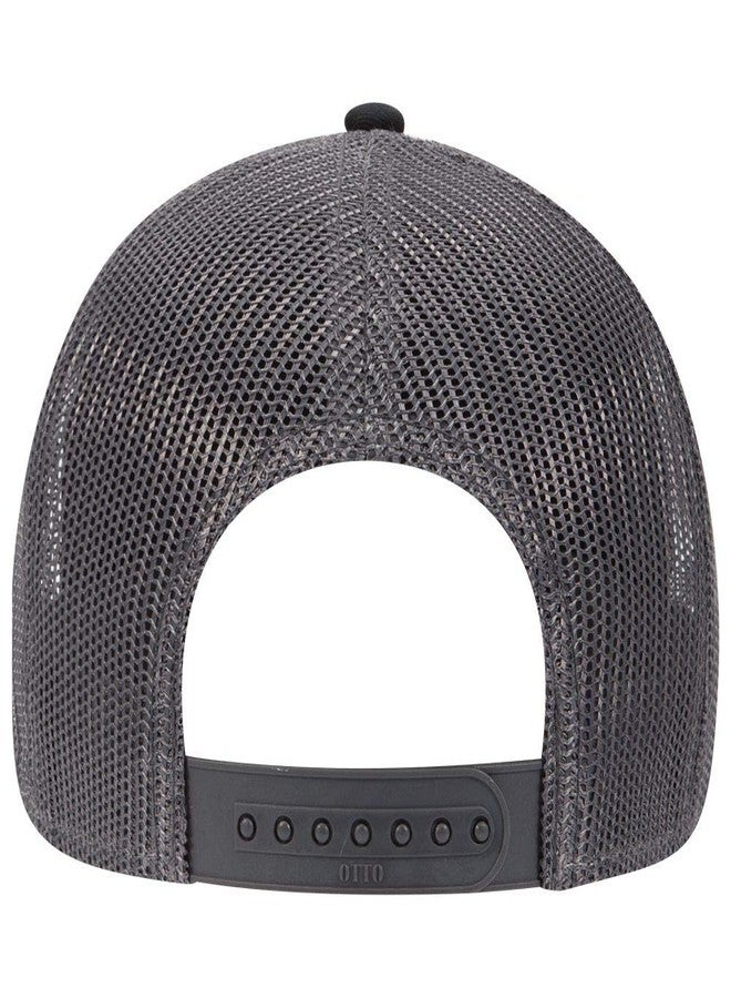أوتو قبعة OTTO بستة ألواح، منخفضة الارتفاع، بشبكة عمودية متباينة - أسود/أسود/رمادي فاتح - Image 3