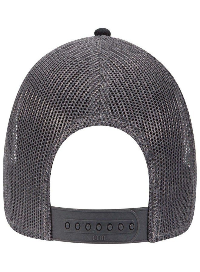 أوتو قبعة OTTO بستة ألواح، منخفضة الارتفاع، بشبكة عمودية متباينة - أسود/أسود/رمادي فاتح - Image 2