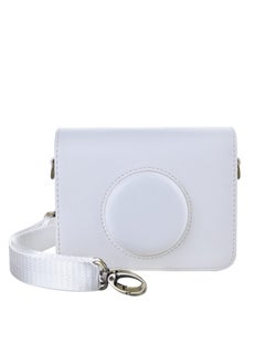 KASTWAVE Case for Fuji Mini EVO,Camera Case Compatible for Fuji Mini EVO Camera with Adjustable Shoulder Strap in Lychee Texture Horizontal Style, White  - Image 1