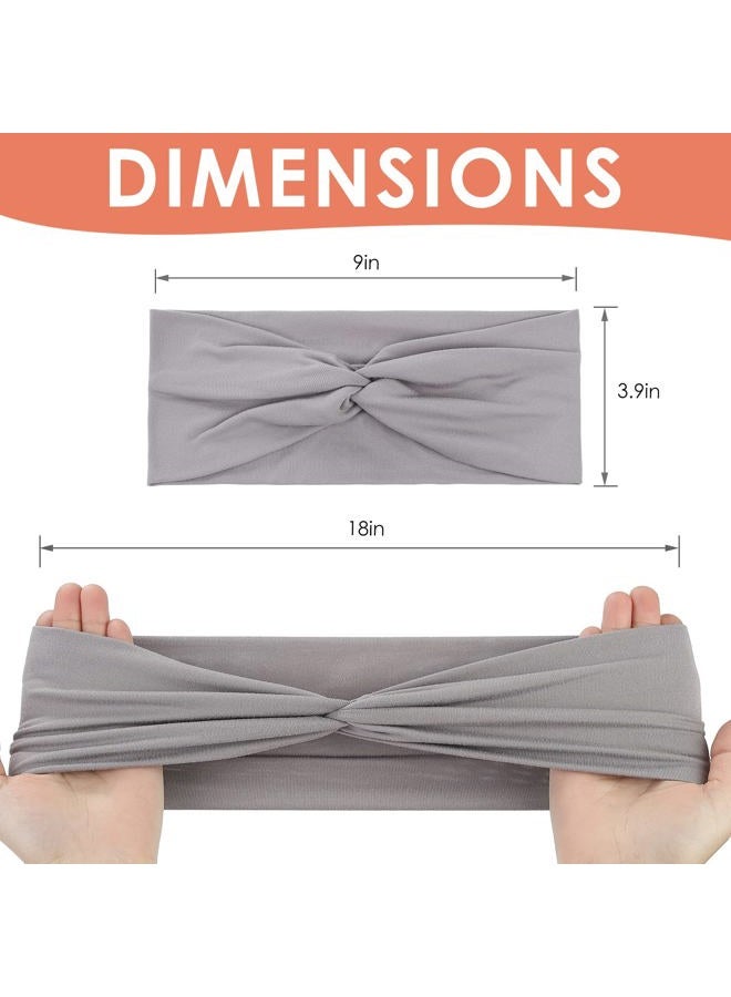 Panleding 12 Pcs Stretchy Headbands for Women, Absorbed Sport Headband Soft Twist Knotted Headbands for Daily Life Yoga Workout - Image 2
