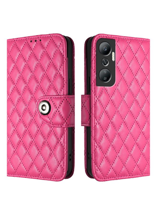 اس-توب جراب لهاتف Infinix Hot 20 4G X6826 جراب هاتف جلدي قلاب بملمس معيني مع حبل تعليق - Image 2