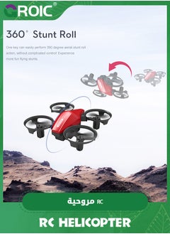 GROIC Mini Drone for Kids and Beginners RC Nano Quadcopter Indoor Small Helicopter Plane with Auto Hovering, 3D Flips, Headless Mode and Batteries, Great Gift Toy for Boys and Girls, Red  - Image 5