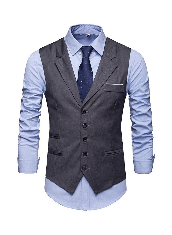KUYING New Fashionable Herringbone Patterned Suit Vest  - Image 1
