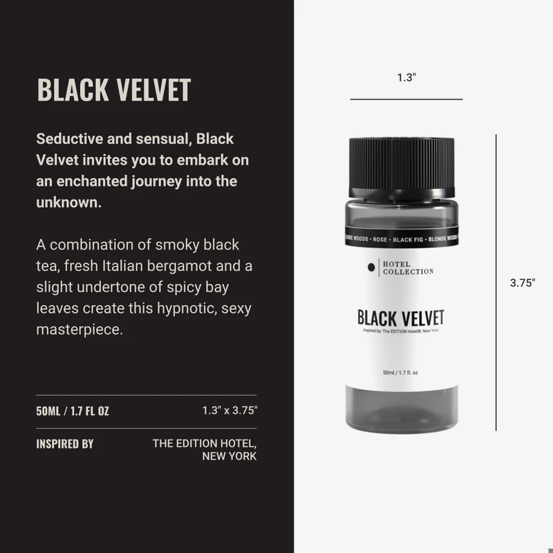 Hotel Collection  Black Velvet Fragrance Oil Blend - Hotel Inspired for Luxury Essential Oil Diffusers - Aromatherapy Scent Diffuser Oil - Blonde Woods, Rose, and Black Fig - 50 mL, 1.7 fl oz  | Best Price UAE