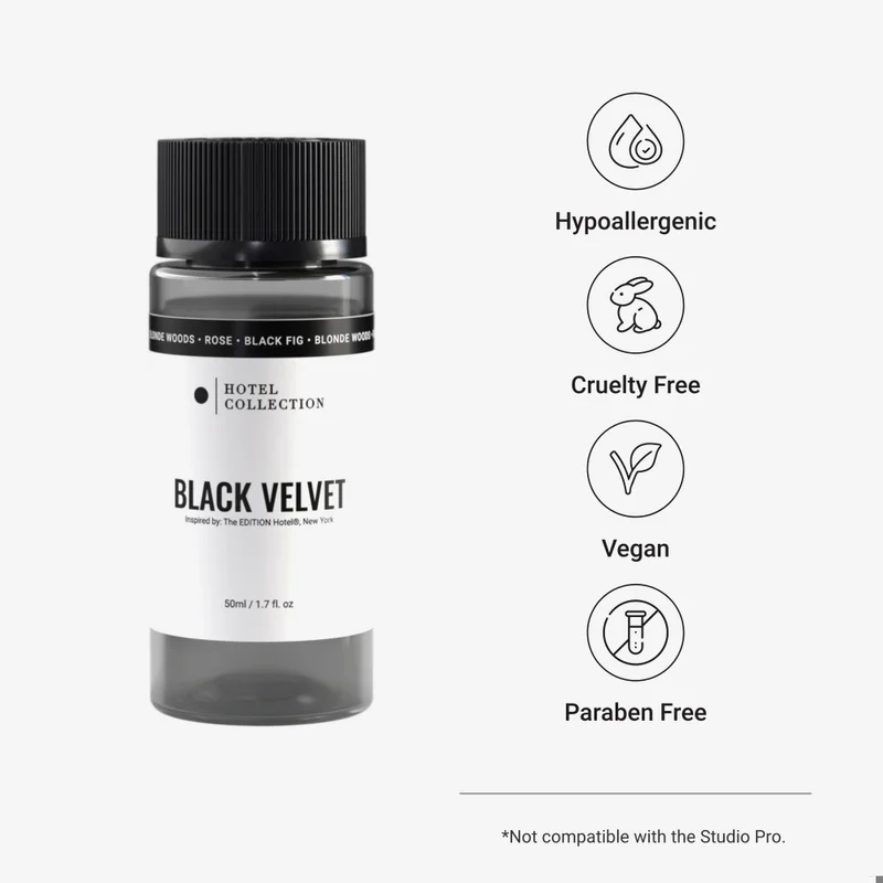 هوتيل كوليكشن Black Velvet Fragrance Oil Blend - Hotel Inspired for Luxury Essential Oil Diffusers - Aromatherapy Scent Diffuser Oil - Blonde Woods, Rose, and Black Fig - 50 mL, 1.7 fl oz
