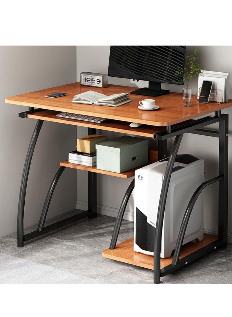 SHEE ONE Compact Home Computer Desk | Modern Wooden Study Table with Smart Storage Shelves & Keyboard Tray | Ideal for Small Spaces – 71×71×40 cm - Image 2