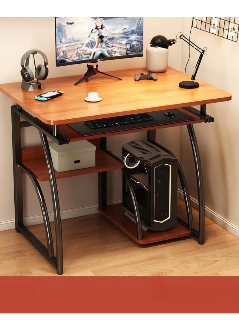 SHEE ONE Compact Home Computer Desk | Modern Wooden Study Table with Smart Storage Shelves & Keyboard Tray | Ideal for Small Spaces – 71×71×40 cm - Image 3