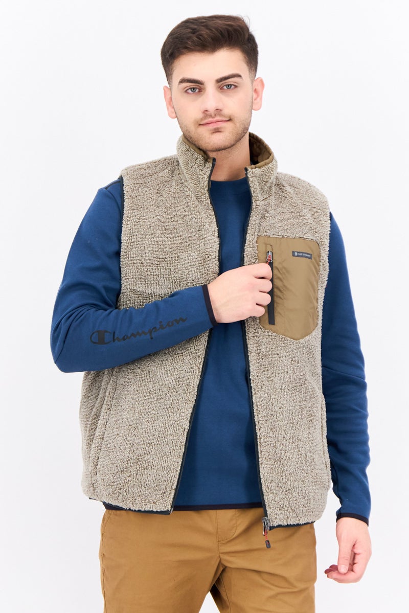 Free Country Men Quilted Vest Jacket, Dark Brown - Image 4