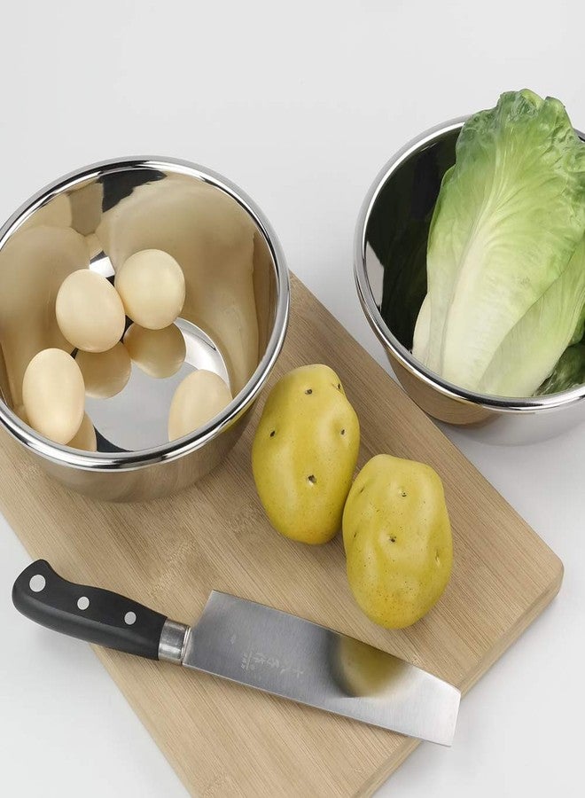 Ggbin 18/10 Stainless Steel Mixing Bowls, Heavy Duty Metal Salad Bowls, 1.5 Quart, Set of 4 - Image 3