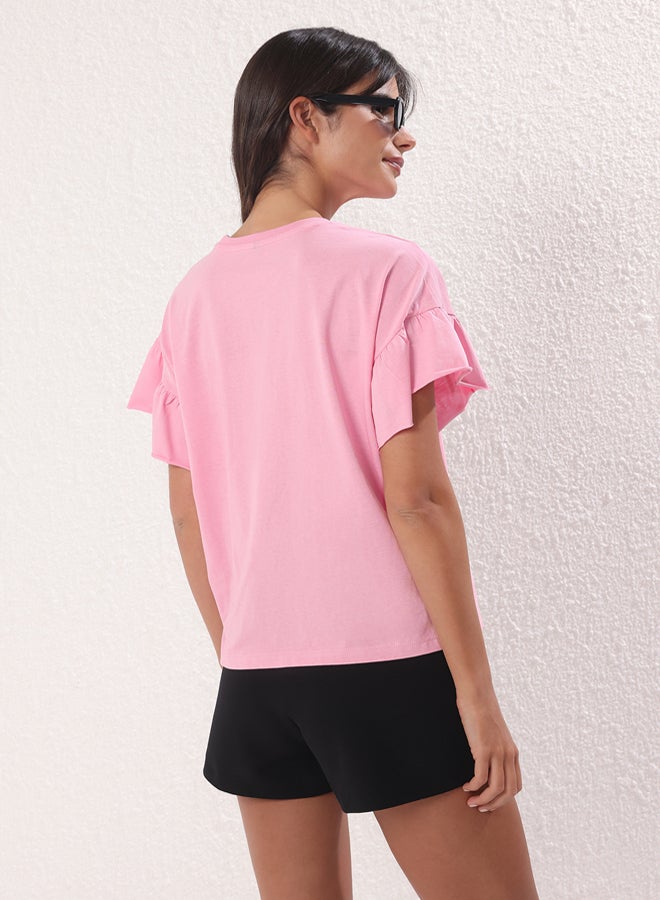 trendyol Women Pink T-shirt - Image 4