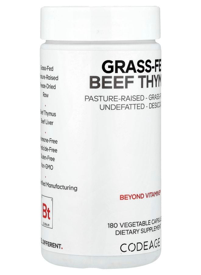 Codeage Grass Fed Beef Thymus 180 Capsules - Image 2