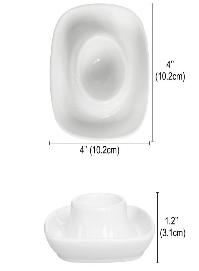 Bealuffe Ceramic Egg Cups for Soft Boiled Eggs, Egg Holder Porcelain Egg Dish for Breakfast for Easter (4 Pack) - Image 3