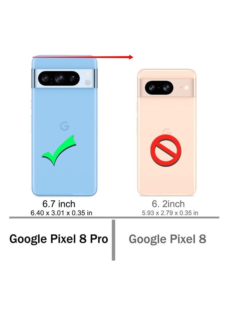 Techie - حافظة Google Pixel 8 Pro وواقي الشاشة كومبو 2 في 1 - حافظة شفافة من مادة TPU مع واقي شاشة من الزجاج المقوى عالي الدقة - Image 1