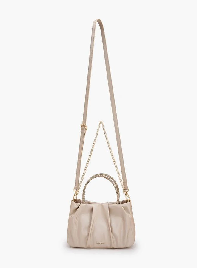 Flora Bella By Shoexpress FLORA BELLA DIAMANTE  HANDLE BAG WITH DETACHABLE SHOULDER CHAIN STRAP Ramadan Collection