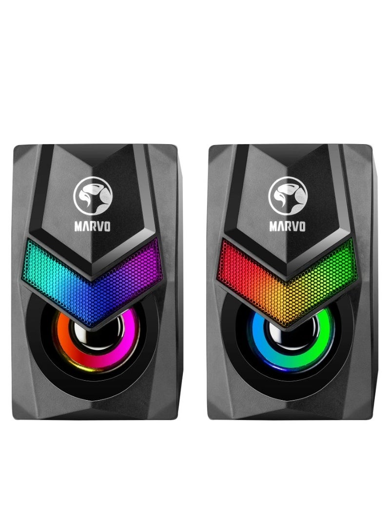 مارفو SG118 USB سلكي 2.0 RGB سماعات الألعاب - Image 2