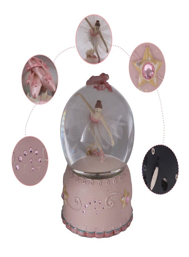Singeek Ballerina Girl Swan Lake Rotate Musical Snow Globe with Automatic Snowfall and Colorful Lights (Swan Lake) - Image 5