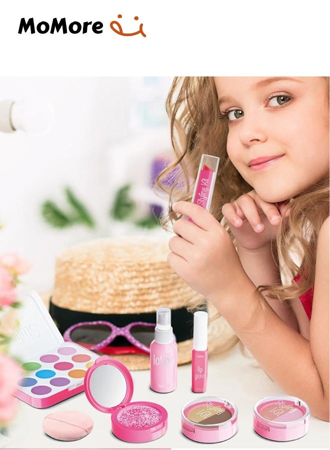 أم أكثر مجموعة مكياج للبنات، طقم مكياج تخيلي، ألوان ذات تصبغ عالي، آمنة وقابلة للغسل - Image 5