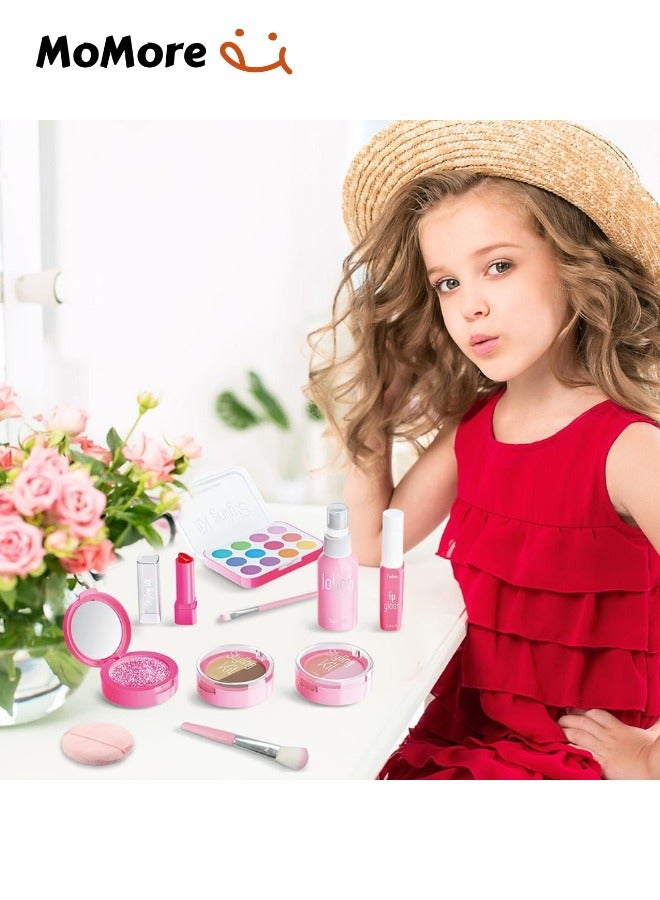 أم أكثر مجموعة مكياج للبنات، طقم مكياج تخيلي، ألوان ذات تصبغ عالي، آمنة وقابلة للغسل - Image 4