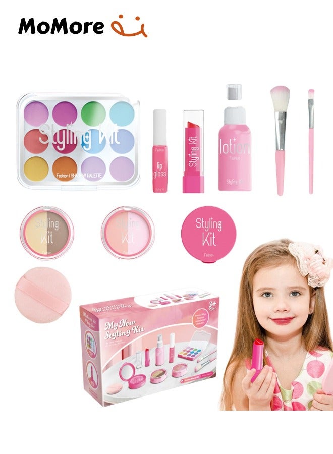 أم أكثر مجموعة مكياج للبنات، طقم مكياج تخيلي، ألوان ذات تصبغ عالي، آمنة وقابلة للغسل - Image 1