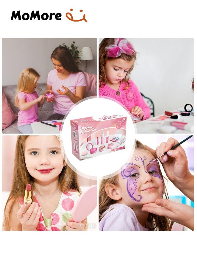 أم أكثر مجموعة مكياج للبنات، طقم مكياج تخيلي، ألوان ذات تصبغ عالي، آمنة وقابلة للغسل - Image 3