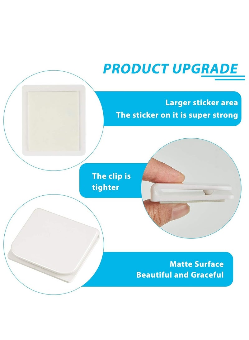 Oasisgalore 4 Pack Windproof Shower Curtain Splash Clips, Self-Adhesive Curtain Holder for Splash Protection  - Image 3