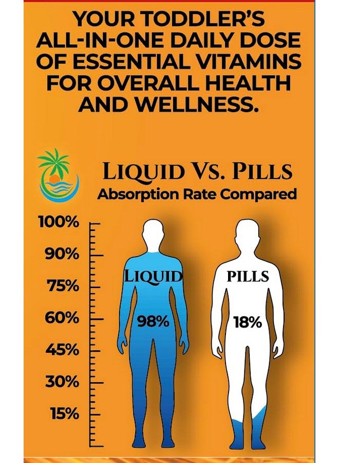 تروبيكال أويسيز فيتامينات متعددة سائلة للأطفال من تروبيكال أواسيس، عضوي معتمد من وزارة الزراعة الأمريكية، للأطفال الصغار | قطرات فيتامينات سائلة عضوية للأطفال من عمر سنة إلى ثلاث سنوات | يدعم صحة الجهاز المناعي | خالي من السكر | نباتي | غير معدل وراثيًا | 2 أونصة سائلة - Image 4