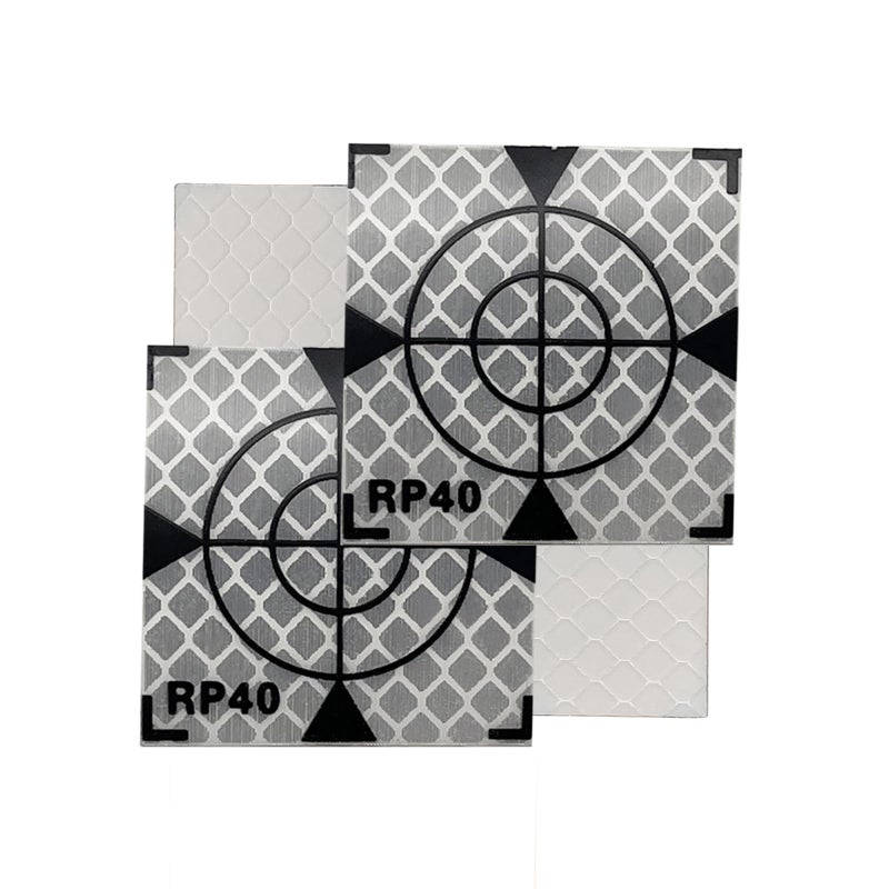 Liyuusi 40X40MM 100PCS Reflector Targets for Total Stations Paste Up Reflector Survey Target Mark with Black Triangle Reflective Sheet for Total StationsWhite - Image 3
