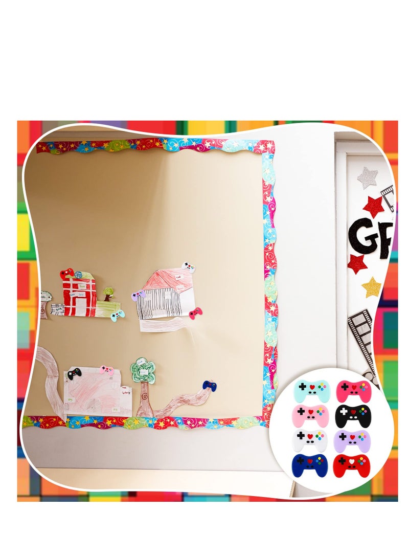 24 Pcs Colorful Game Controller Push Pins, Fun Decorative Thumb Tacks for Cork Boards, Photo Walls and Bulletin Boards, Ideal for Gamers and Creative Home Decor - Image 5