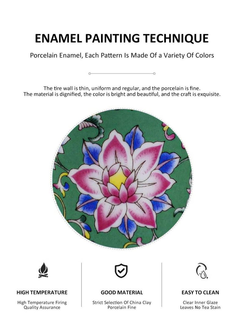 Hayat Comfort 6 Ceramic Tea Cups with Gift Box Elegant Floral Enamel Porcelain Coffee Cup Set, 6 Colors Flowers Teacup, Perfect for Home, Office, and Restaurant Use - Image 4