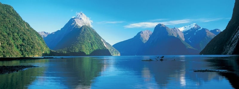 Posterazzi View of the Milford Sound Fiordland National Park South Island New Zealand New Zealand Poster Print by Panoramic Images 36 x 13