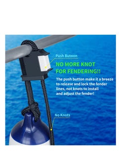 Excefore Huntury Boat Fender Hanger, Boat Rail and Cleat Fender Clips, Adjustable Pontoon Boat Accessories, Boat Bumper Clips, Quick Connect and Release Fender Lines, for Fender Cleats Bumpers  - Image 2