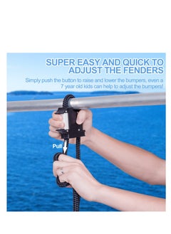 Excefore Huntury Boat Fender Hanger, Boat Rail and Cleat Fender Clips, Adjustable Pontoon Boat Accessories, Boat Bumper Clips, Quick Connect and Release Fender Lines, for Fender Cleats Bumpers  - Image 3