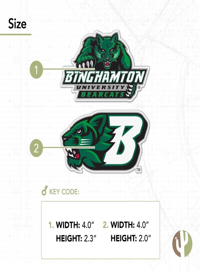 Desert Cactus Binghamton University Sticker Bearcats Vinyl Decal Laptop Water Bottle Car Scrapbook (4 Inch Set V1) - Image 4