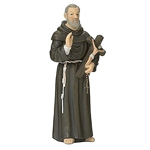 Roman Giftware Inc., Patrons & Protectors, 4" H ST Padre PIO Figure,Religious, Inspirational, Durable (1x1x4) - Image 2