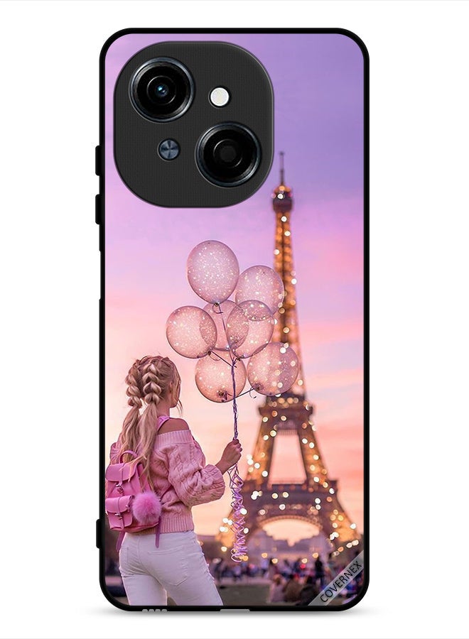 Covernex Tecno Spark Go 1S 4G Protective Case Cover Girl Holding Balloons - Image 1