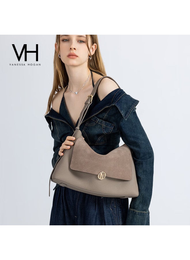 Vanessa Hogan Vh Women's Handbag, New Year Gift, Zhehe Soft Leather Large Capacity Crossbody Bag, Light Luxury Niche Shoulder Bag For Girlfriend - Image 4