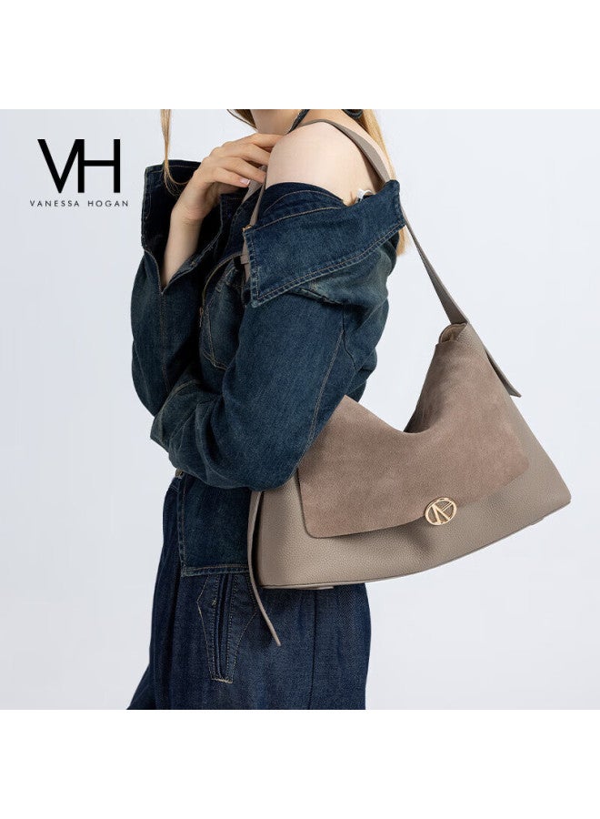 Vanessa Hogan Vh Women's Handbag, New Year Gift, Zhehe Soft Leather Large Capacity Crossbody Bag, Light Luxury Niche Shoulder Bag For Girlfriend - Image 2