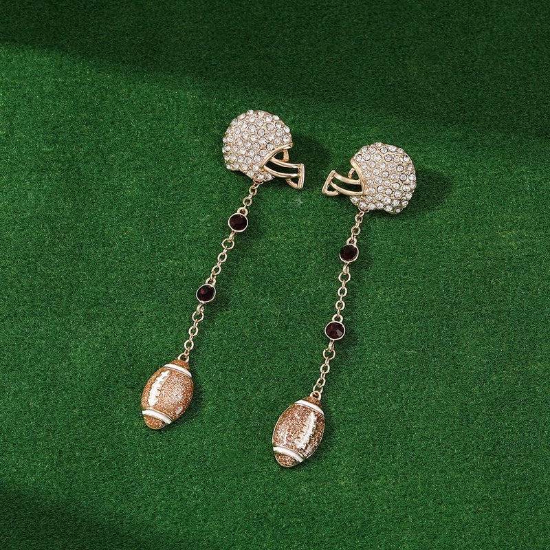 Madison Tyler Football Earrings for Women | Sport Earrings for Women | Cute Game Day Helmet Statement Dangle Earring Jewelry - Image 5