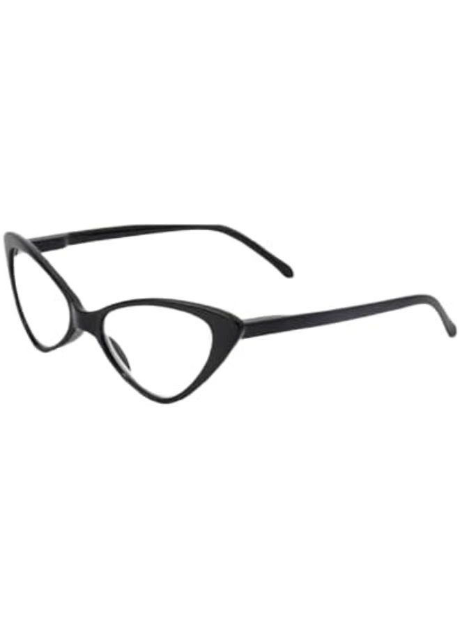 MySouq-Store Women Cat Eye Reading Glasses Anti Blue Light Magnifying Computer Glasses Clear Lens Black Frame Plus Reading Glasses As Shown+2 - Image 1