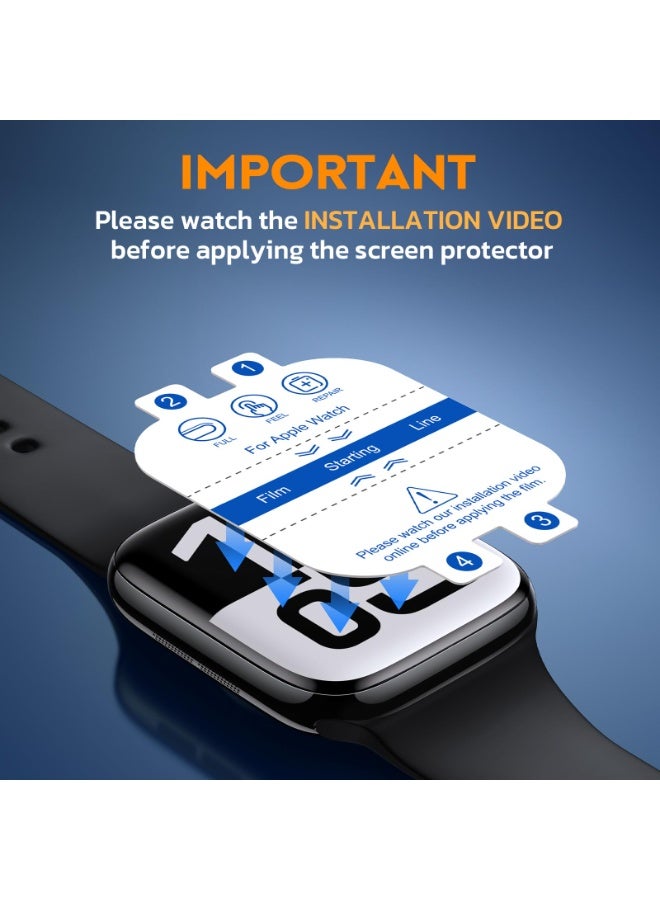 SIGood Apple Watch 46mm Screen Protector 5 Pack for Series 11 and Series 10, Soft EPU Anti-Scratch Self-Healing Film, HD Transparent Bubble-Free Screen Guard with Easy Installation for Daily Use - Image 2