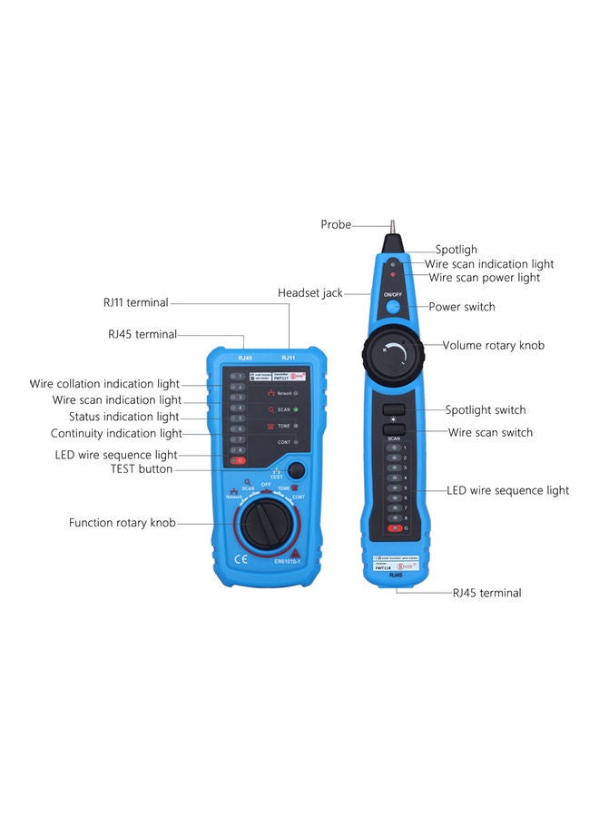 Multi-Functional Handheld Wire Tester Blue/Black  - Image 2