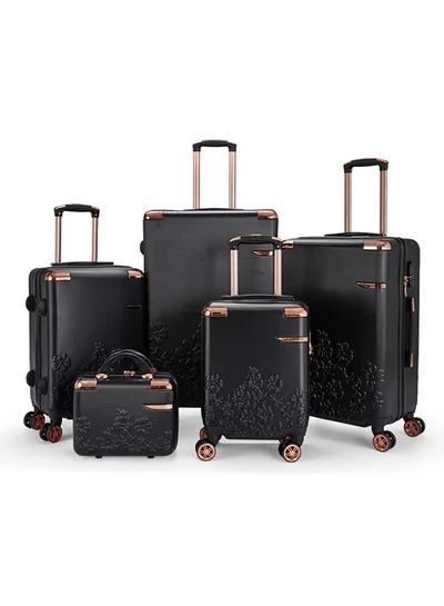 LIMRA Travel bag set consisting of 5 luggage bags black color, size 32"/28"/24"/20"/12 inches