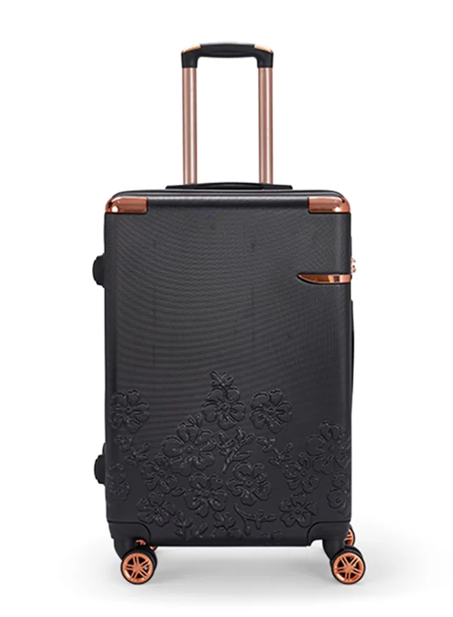 ليمرا طقم شنط سفر مكون من خمس حقائب أمتعة لون أسود بمقاس 32"/28"/24"/20"/12 انش